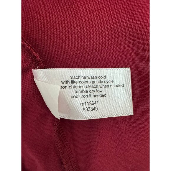 Lane Bryant Red Sleeveless Drape-Front Long Maxi Sheath Dress Size 22/24 3X Plus - Picture 9 of 11